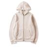 Womens Zip-Up Hooded Sweatshirt Solid Color Loose Fit Casual Sport Top