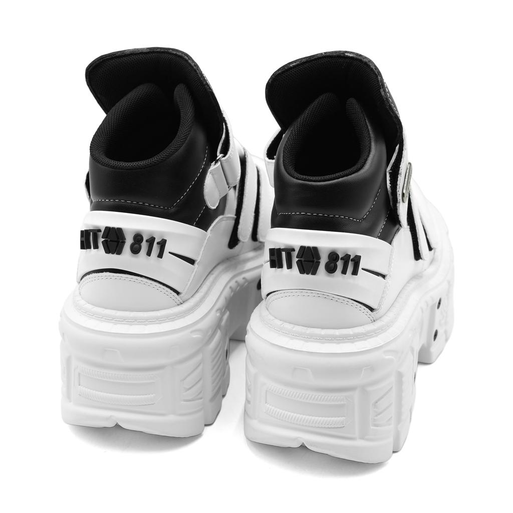 Stivaletti Gotici alla Caviglia Scarpe da Donna Nuovo Stile Punk Allacciatura Altezza Tacco 6CM Scarpe con Plateau Donna Decorazione in Metallo Sneakers da Donna