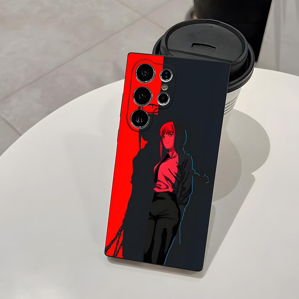 Anime Chainsaw Man M-Makima Phone Case For Samsung A25 A13 A33 5G A54 A36 A35 A56 A52 A14 Shockproof Soft Cover