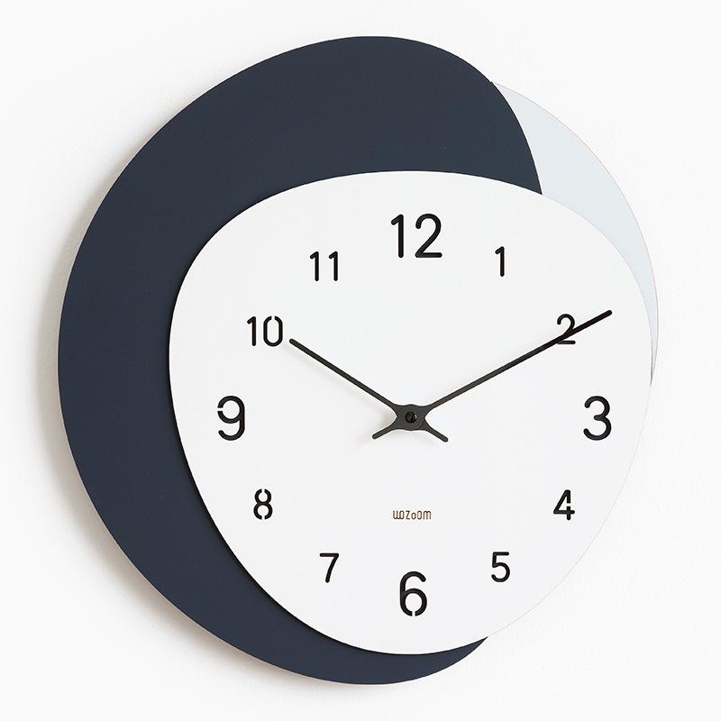 Wozoom Punch-Free Modern Nordic Wall Clock – Minimalist and Creative Design