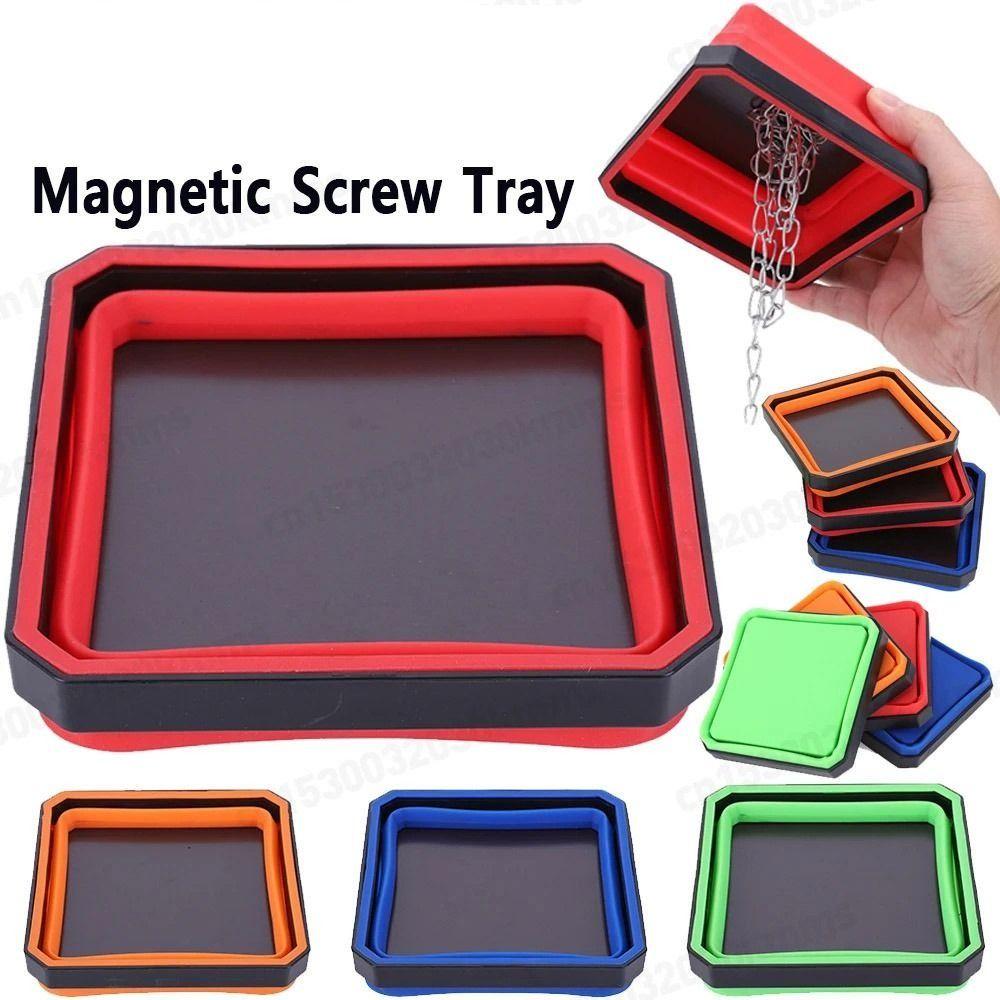 Multicolor Magnetic Screw Tray Foldable Storage Plate Lightweight Tool Organizer Car Repair