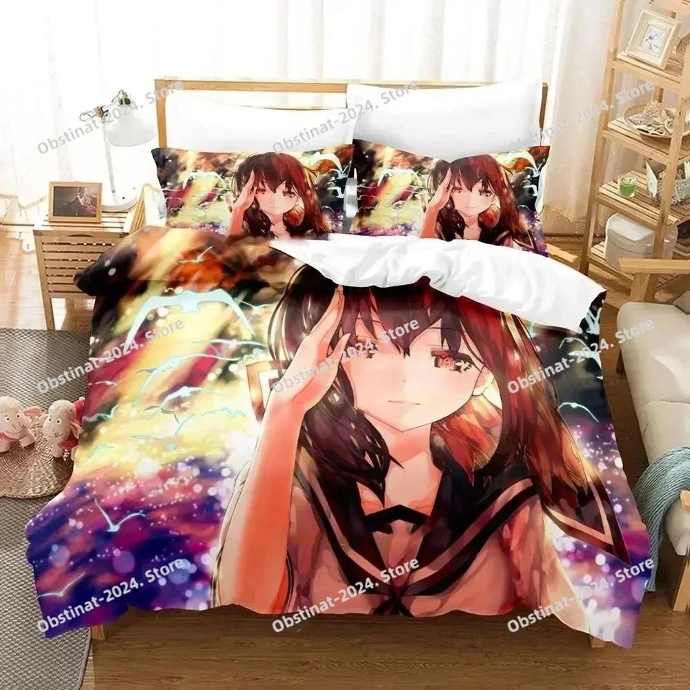 Anime Kantai Collection Bedding Set Print single Comforter Quilt Bed Cover Duvet Cover Pillow Case 3 Pieces Sets Kids Adult Size