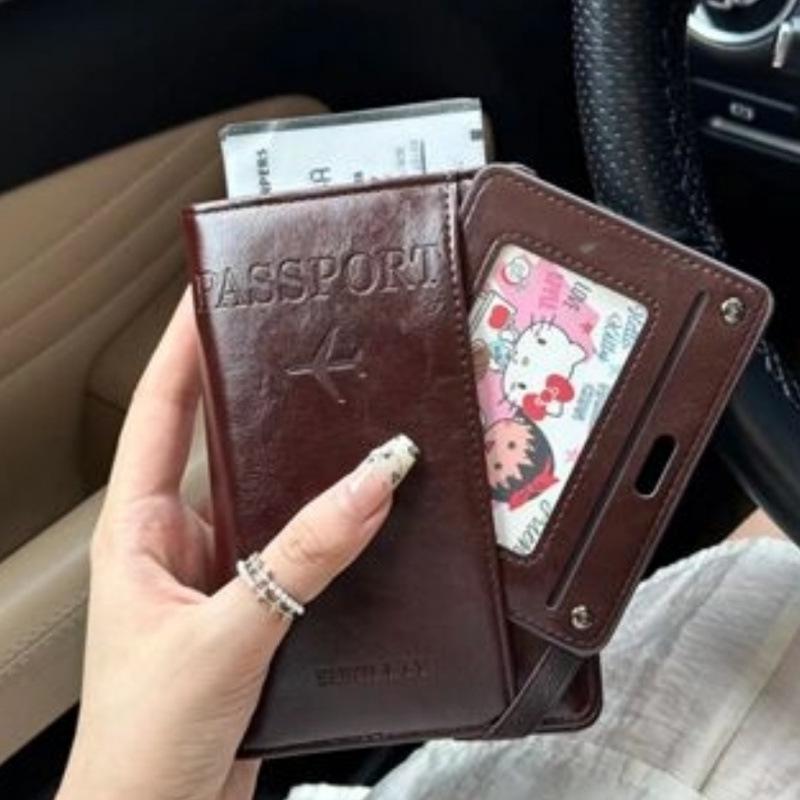 Women's High-End Travel Passport Holder & Anti-Theft Document Bag: Multifunctional Card & Ticket Organizer
