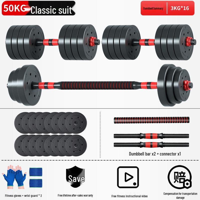 Men's Rubber-Coated Foot Weight Dumbbell for Sports 
