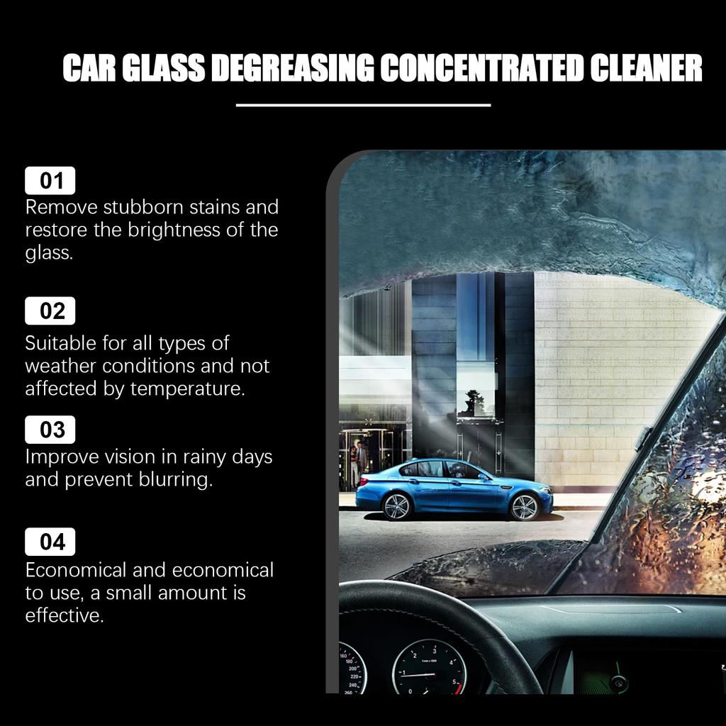 Car Windshield Oil Film Remover Powerful Auto Glass Window Stain Removal Concentrated Cleaner Front Windscreen Cleaning Spra50ML