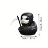 Grim Reaper Duck 3D Printed Scary Death Duck Statue Suitable for Home Decoration Halloween Decoration for Haunted House Party