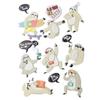 3D Stickers - Creative Seed - Sloth - Metallic - Scrapbooking - 15 Pieces