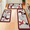 1 ks Kuchyňský koberec proti únavě Vánoční potisk Vodotěsný Protiskluzový Silný Polstrovaný Kuchyňská rohož Odolná Komfortní Podložka na stání pro Kuchyň