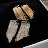 1 Pair Trendy Luxury Tassel Earrings Gold/Silver Elegant Drop Earrings Bling Statement Earring for Women