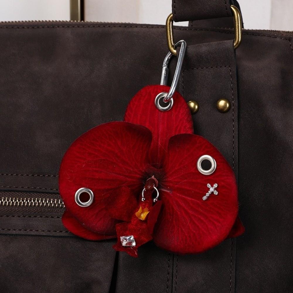 Simulation Flower Backpack Pendant Handmade Flower Keyring Romantic Bag Charms