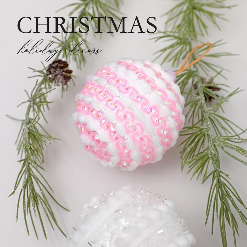 8CM Macaron Color Foam Christmas Ball Set - Creative Holiday Decorations