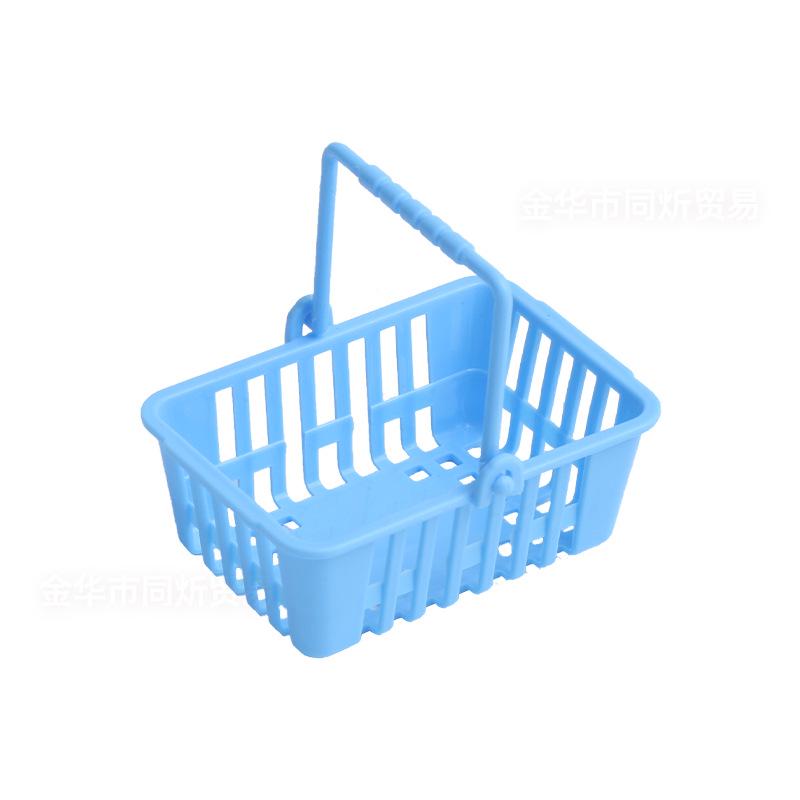 Miniature Supermarket Shopping Basket Toy - Role-Playing Doll Accessory for Kids