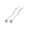 Fashion Four-Leaf Clover Ear Wire Long Tassel Ladies Earrings Temperament Simple Earrings