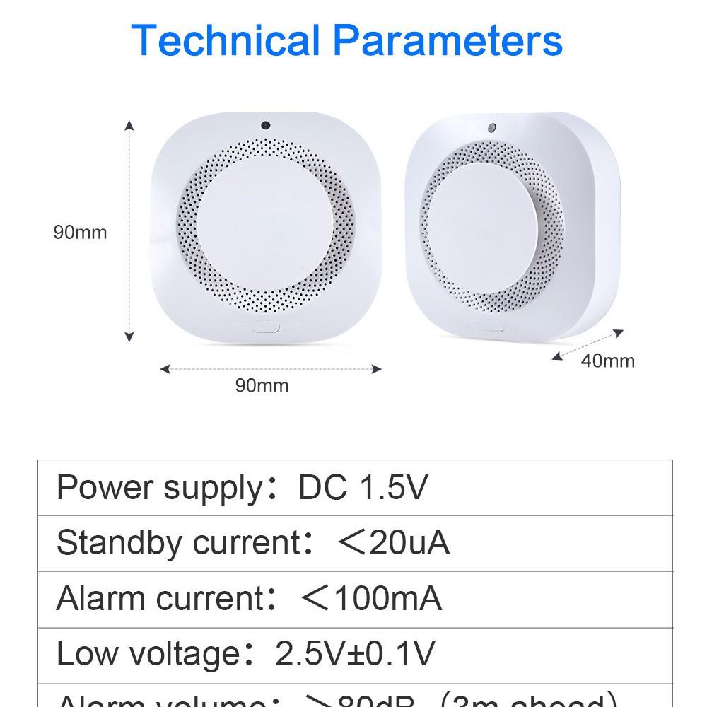 Graffiti WiFi Smoke Detector & Alarm with Tuya Zigbee 3.0 APP Remote Sensor