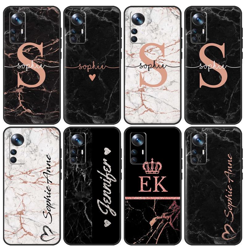PERSONALIZED ROSE GOLD ENDLESS MARBLE Case For Xiaomi 13 13T 12T 11T 12 Lite 14 Pro 12X POCO F5 Pro X5 X3 M5 X4 F3 F4 C65 Cover