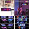 Huge Bright Devil Eyes LED Light Demon's Eye Programmable Scrolling LED Sign Flexible Screen for Store and Car Displays