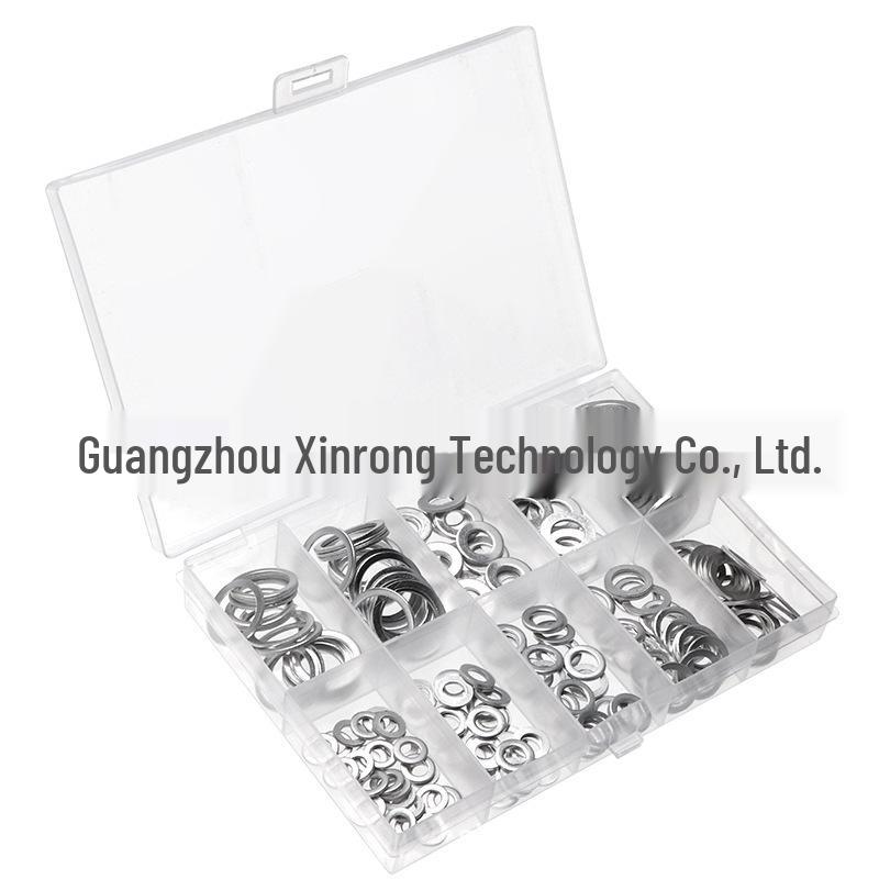 220PCS High-Temperature Aluminum Washer Set - Corrosion-Resistant Sealing Gaskets