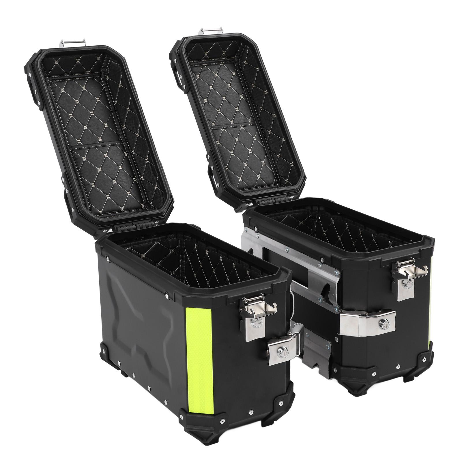 

Motorcycle Side Case Aluminum Alloy 28L with Safety Lock Shockproof Side Saddlebag Box for Helmet Luggage