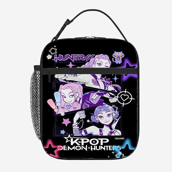 Elementary School Student Card Kpop Demon Hunter Thermal Insulation Bag Portable Outdoor Picnic Bag Children'S Lunch Box Bag Lunch Bag