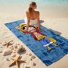 Elemento giapponese classico cartone animato ONE PIECE Monkey D. Asciugamano da spiaggia Luffy campeggio all'aperto vacanza nuoto asciugamano da spiaggia esterno assorbente asciugamano da bagno Y21