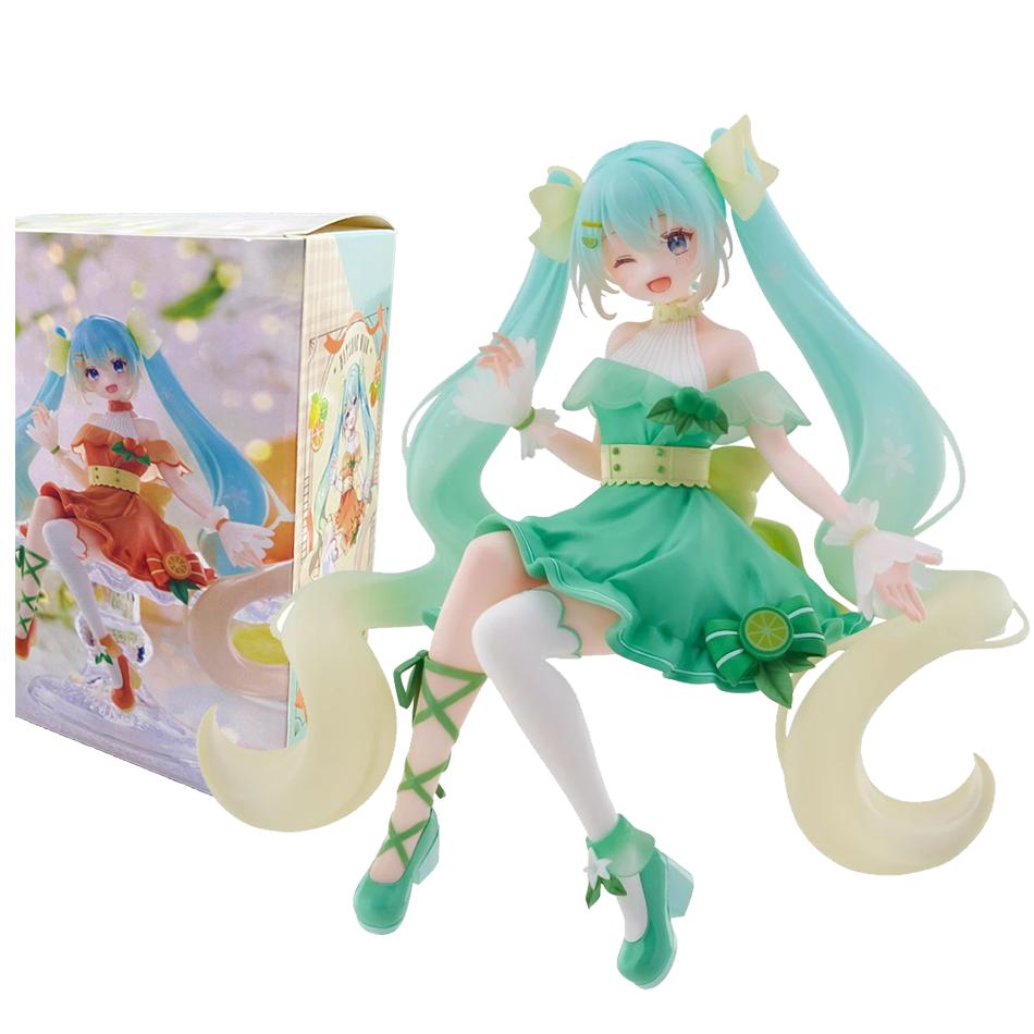 Anime Citrus Miku Hatsune Miku Handmade Noodle Stopper PVC Model Animation Peripheral Ornaments Birthday Gifts
