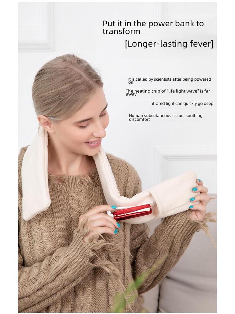 Smarter USB Beheizbarer Nackenwärmer Schal mit Massage - Unisex Kälteschutz