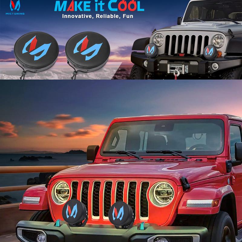 7/9 Tommers Svart LED Pods Beskyttelsesdeksel, LED Kube Lysdeksel Beskyttende Lysbar Offroad Lys Kjøre Tåkelys Linsecover