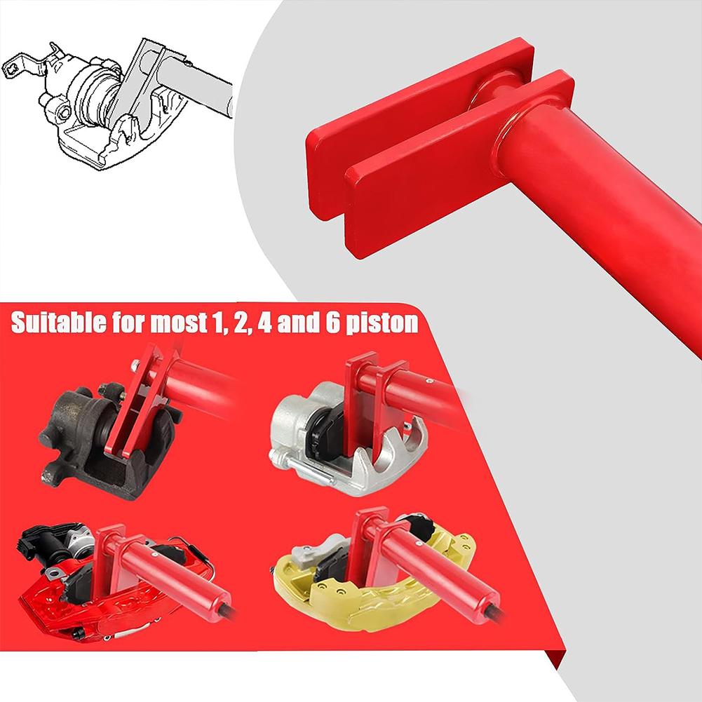 Brake Caliper Piston Compression Tool, Heavy Duty Universal 4-Piston Brake Pad Installation Spreader Caliper Tool For Most 1/2/4/6 Piston Brake