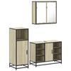 VidaXL 3-piece Bathroom Furniture Set Sonoma Oak, Bathroom Cabinet, Bathroom Cupboard, Furniture 3300971