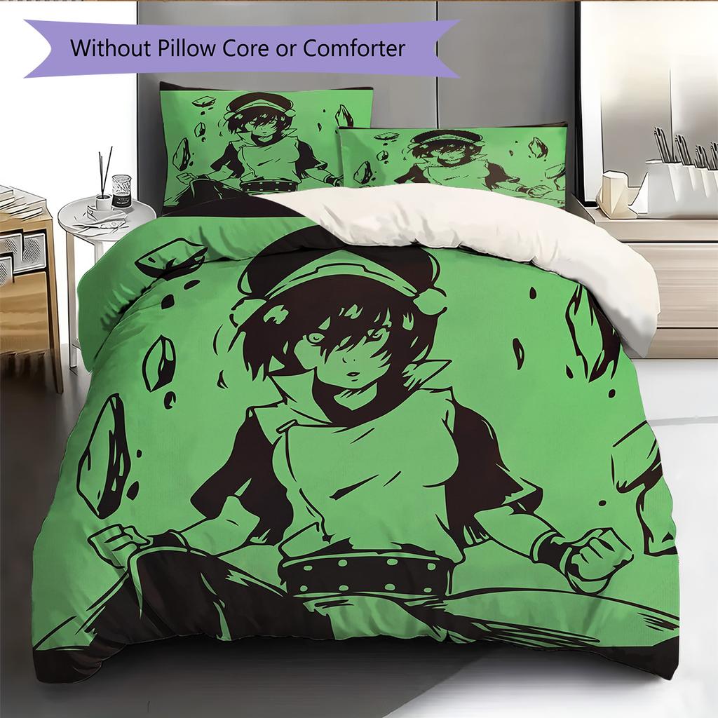 Toph Beifong  Pattern Bedding Quilt Set  Home Decoration  Gift (1 * duvet cover + 2 * pillowcase  without core)