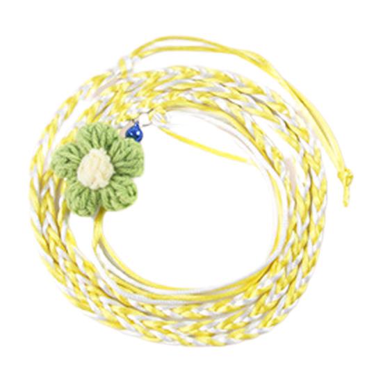 

Поводок для хомяка Дизайн с цветком Регулируемая Безопасная Нейлоновая Веревка Защита от побега Шлейка для хомяка Инструмент для тренировок и взаимодействия в помещении и на улице жёлтый