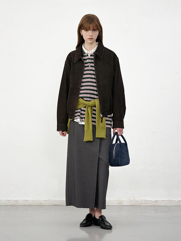 Dunst Suede Boston Tote Bag_Udba5F202_Navy
