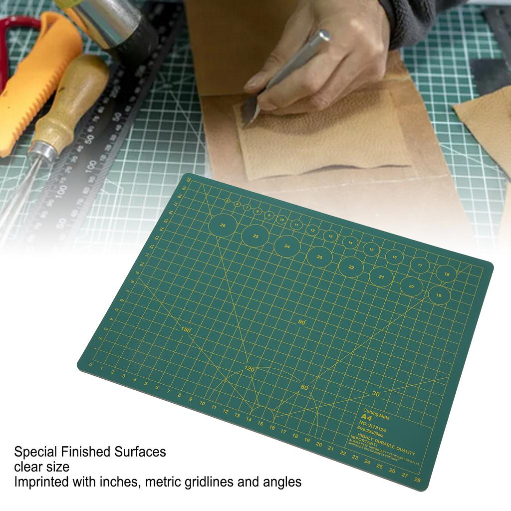 2Pcs A4 Cutting Mat 30x22cm PVC Material High Durability Self Healing Sewing Mat for Scrapbooking Quilting