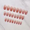 24 Pcs Pink Press on Nails  Tips Almond Medium Long False Nails With Design   Cute Fake Nails Press ons Fashion Nail Tips Full C