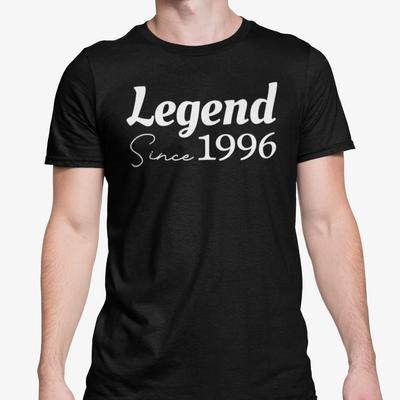 30th Birthday T Shirt Legend Since 1996 / 30 Years Old Year Adult Clothing Top / Funny Novelty Banter Clothing Gift For Him Friend Partywear