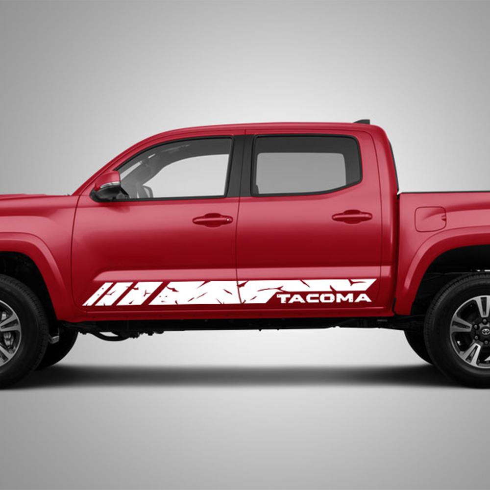 Nálepky s pruhmi na bočnej sukni na dverách auta pre Toyota Tacoma Pickup Grafický vinylový dekor Obtisky Custom Cover Auto Exteriér