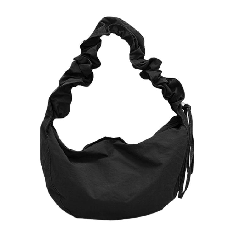 Женские сумки-хобо под мышку Модная плиссированная сумка через плечо Универсальная сумка на плечо чёрный 1890₽