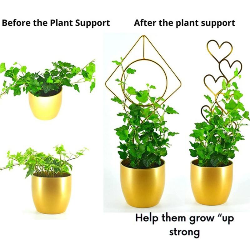 Iron Garden Stake Suitable For Climbing Flowers Decorative Plant Support Weather Resistant Metal Trellis Simple Assembly