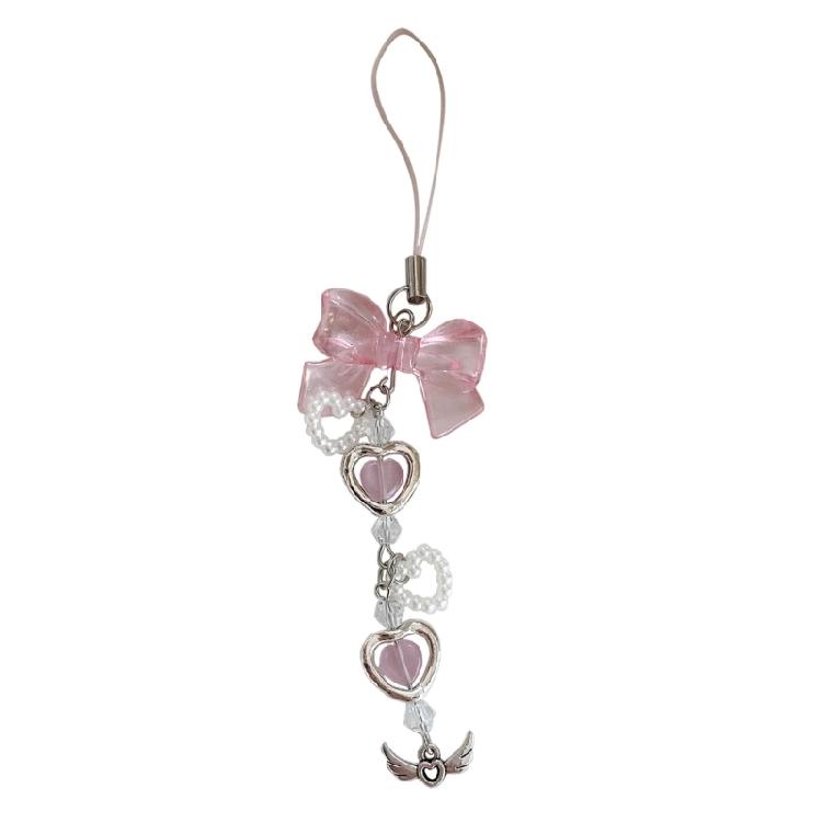 

Handmade Strawberry Phone Jewelry Resin Keychain Bowknot Phone Charm Phone Strap