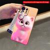 2DFlat Samsung phone case Pink Fluffy Kitten Phone Case Applicable to Galaxy S23 S24 S25ULTRA S26 A12 A14 A15 A16 A54 A55