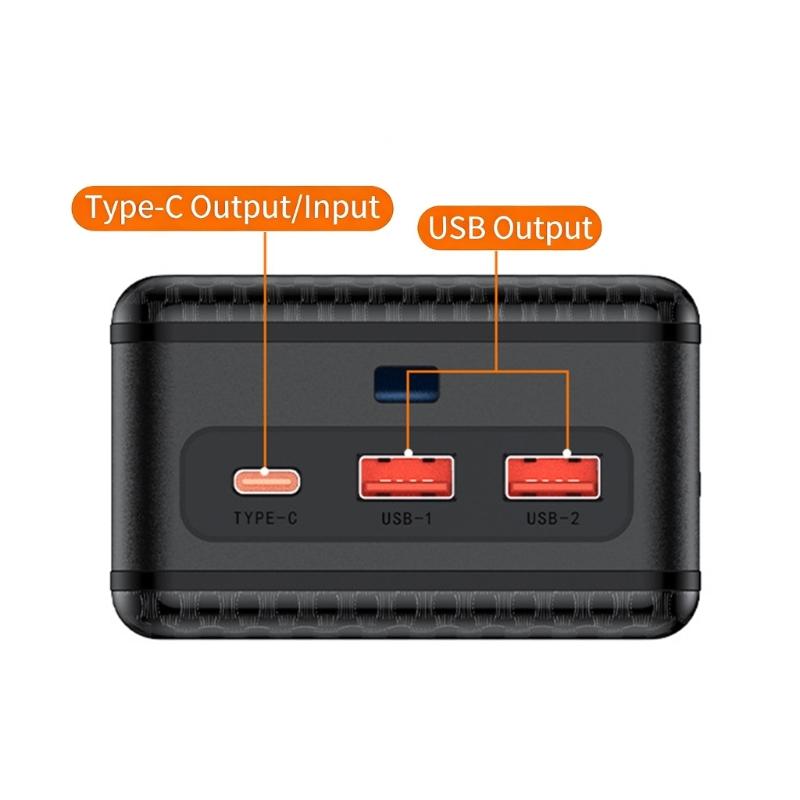 LED Camping Light Integrated Battery Box for 16 Slots 21700 Batteries DIY Charging Case with Multi Function
