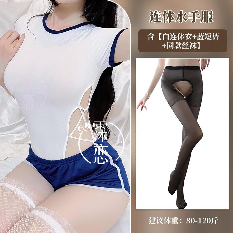 Sexy Lingerie One-piece Sailor Suit Pure School Girl Uniform Temptation Open Pure Desire Swimsuit Sexy Woman