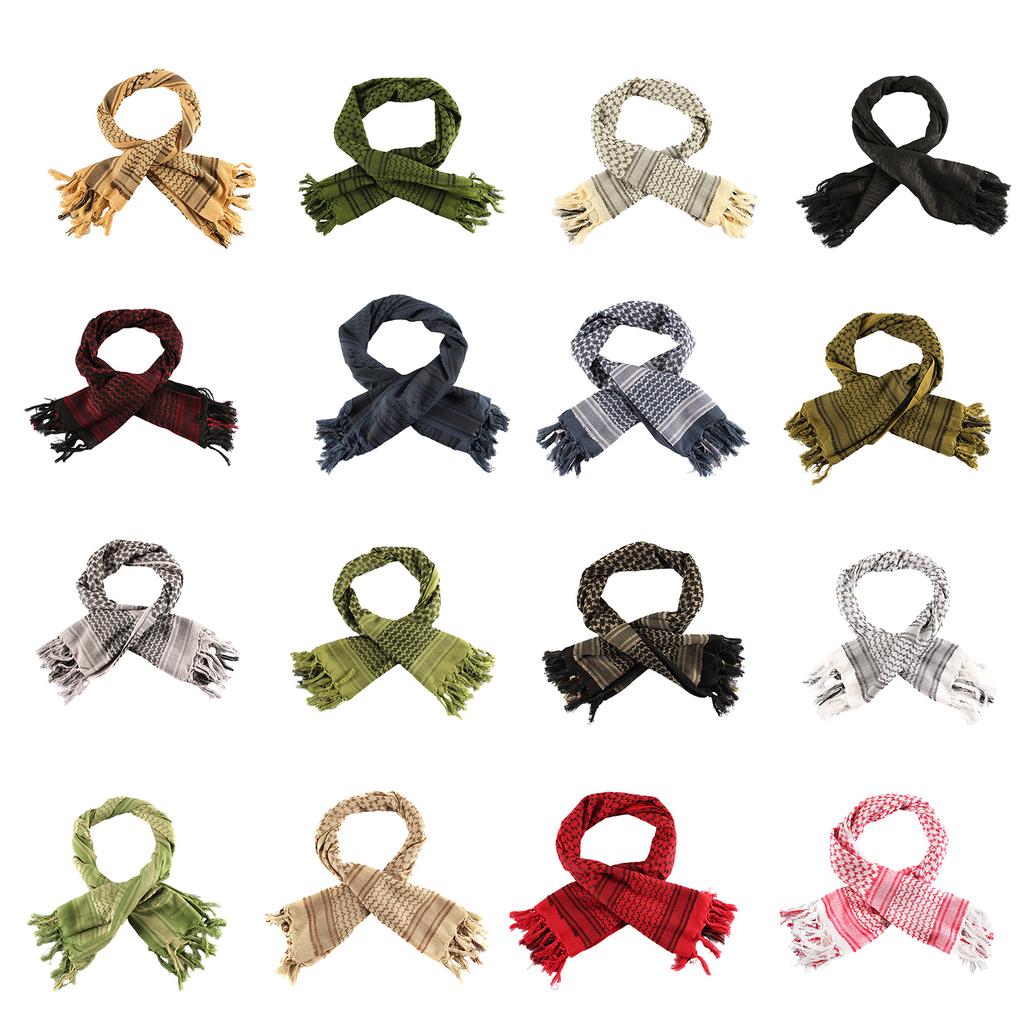 Camouflage Color Arab Scarf Outdoor Enthusiasts Kerchief Multi Purpose Arabian Scarf for Male Outdoor Dustproof Props