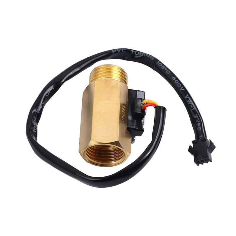 Brass Water Flow Sensor Hall Effect Flow Meter Liquid Flow Rate Sensor Brass Flow Switch Digital Monitoring Detector