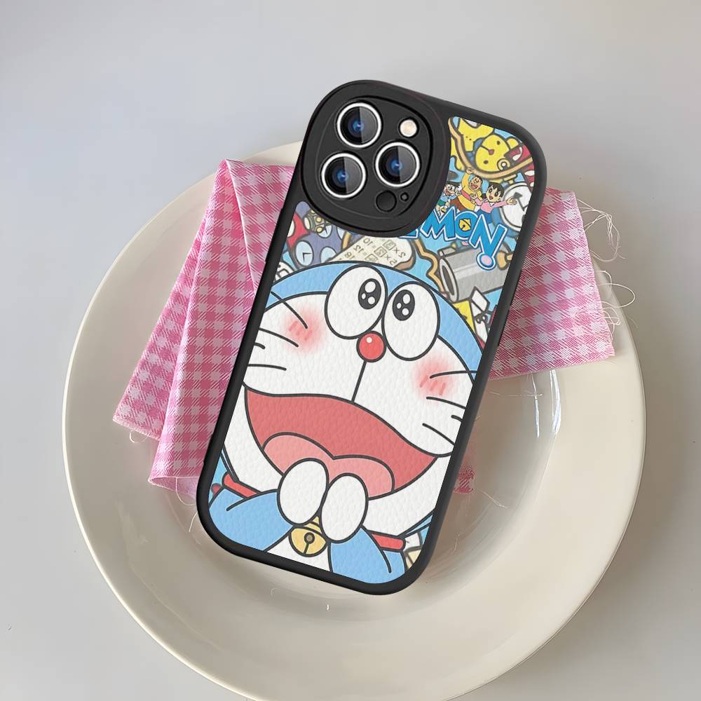 Cartoon D-Doraemons Phone Cover For IPhone 11 12 13 14 15 16 Pro Max Mini Plus Soft Leather Case