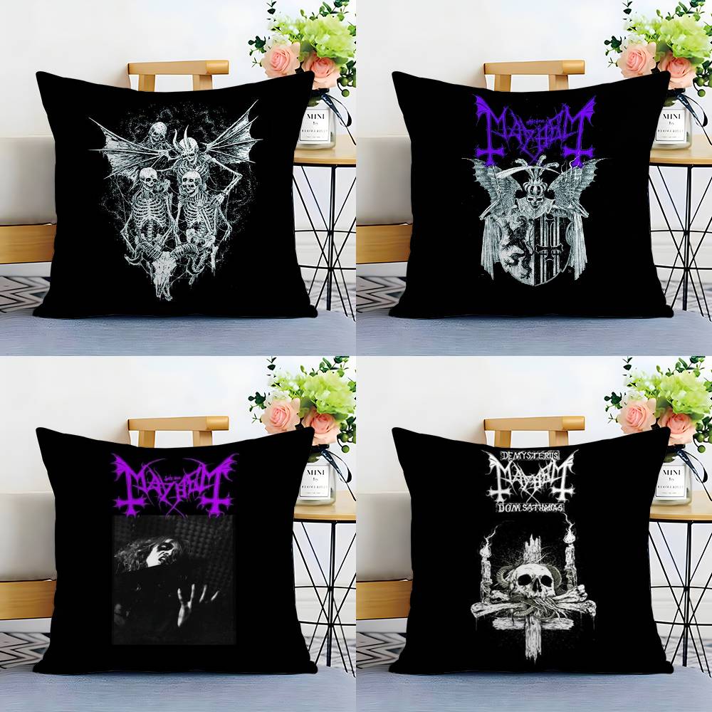 Live In Leipzig M-Mayhem Burzum Pillow Case Sofa Short Plush Double-sided HD Printing Room Home Office Gift Cushion Cover
