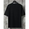 European Sizes Men's Casual Trendy Moon Astronaut Graphic Print Comfortable Crew Neck Short Sleeve T-shirt, Oversized Loose Clothing
