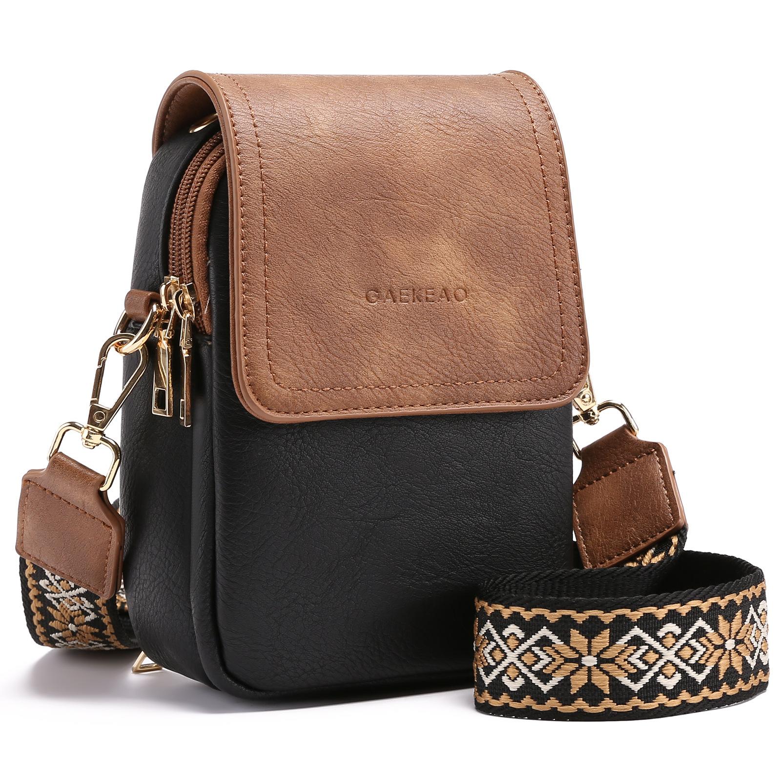 

Женская сумка-мессенджер из искусственной кожи, сумка для мобильного телефона, многофункциональная, регулируемый плечевой ремень, мини-сумка через плечо 14cm*7cm*20cm