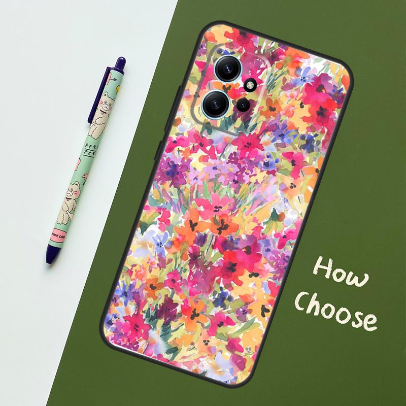 Buntes Blumenmalerei Kunstetui Für Xiaomi Redmi Note 13 10 11 12 14 15 Pro Plus Hülle Für Redmi 15C 15 14C 10C 12C 13C