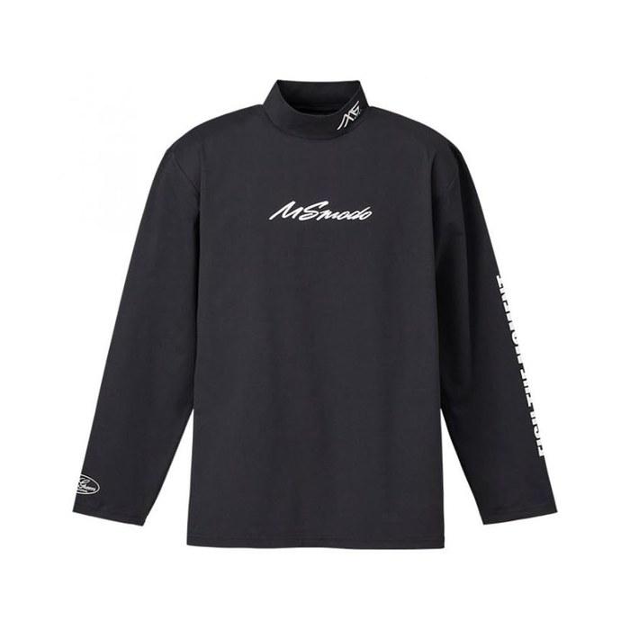 [Evergreen] MS-modo Dry Mock Neck Long Sleeve T-Shirt L Black
